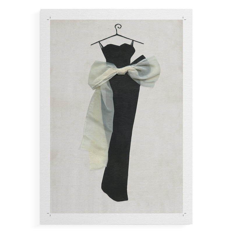 Robe noire et tulle I - reproduction de toile seulement - NON-CADRE, H 48 po x l 32 po