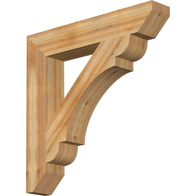 H 6 po x l 40 po x Support en bois / corbeau, Cèdre rouge, H 36 po x l 6 po x P 36 po