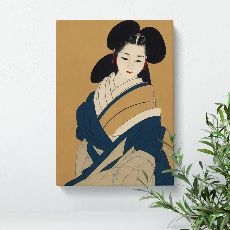 Vintage Geisha No.3 - Wrapped Canvas Print, 50cm H x 35cm W x 3cm D