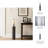 Modern Wood Pillar Candle Holder with Metal Sphere Accent - Decorative Tall Tabletop Candlestick Holder for Living Room - Gray-923522699