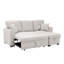 Canapé modulaire en lin avec rangement et méridienne escamotable-950159023