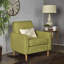 Élégante chaise d'appoint moderne, tissu vert, idéale pour la maison
