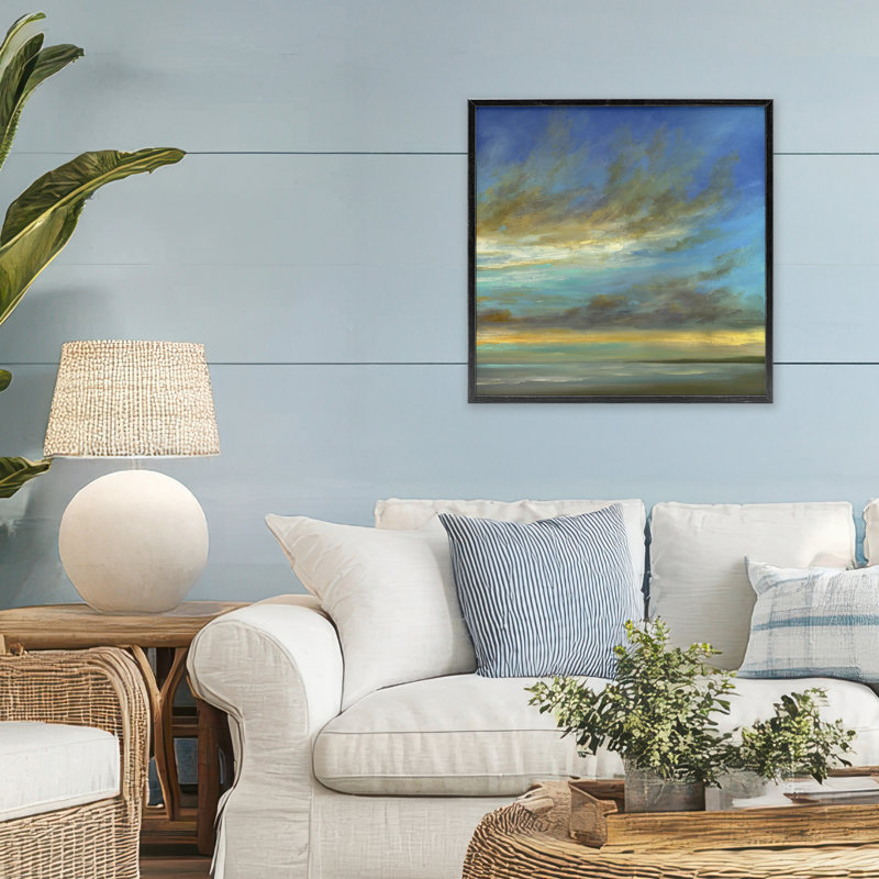 Giclée incurvée, par Sheila Finch, H 24 po x l 24 po, Giclée encadrée noir minuit