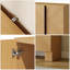 Buffet de 63 po, armoire de rangement avec 4 portes et tablettes réglables