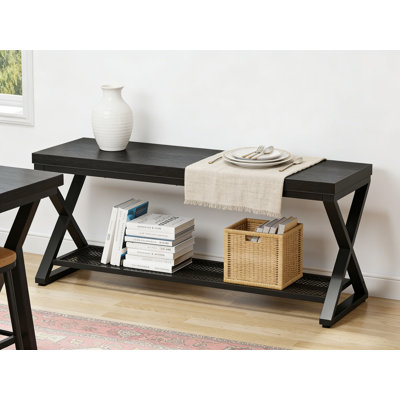 Banc d'entrée avec rangement, banc à chaussures avec siège pour le couloir et le salon, banc de rangement moderne en X pour chambre ou vestibule, durable et peu encombrant