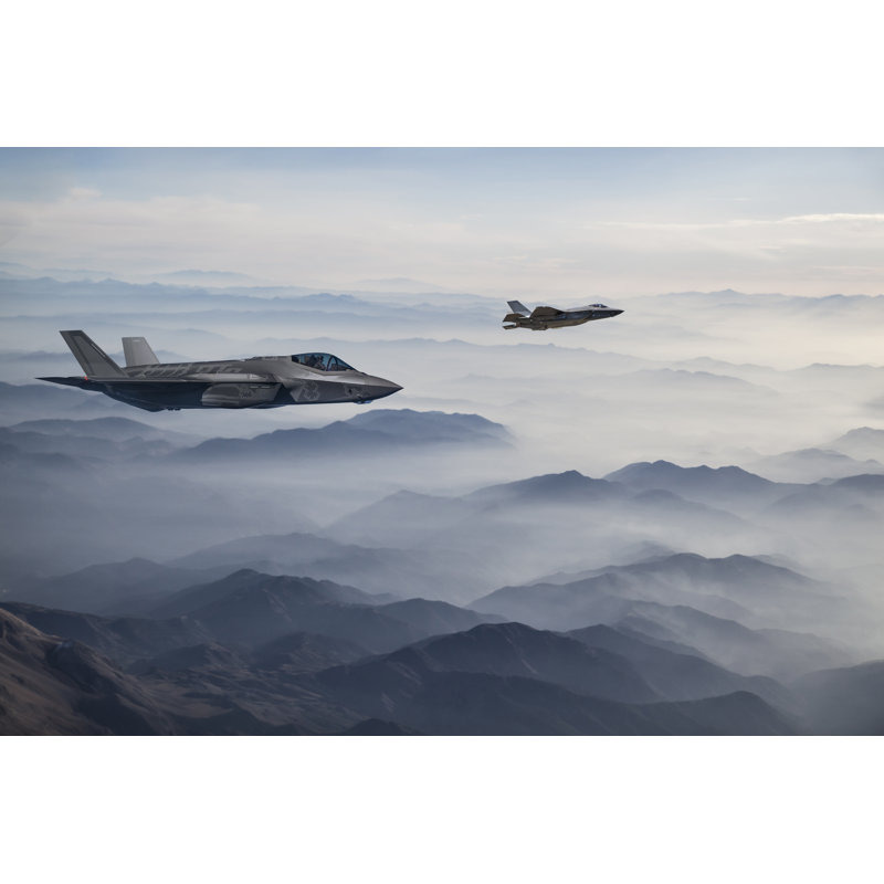 Fighter Jets At Dusk - Wrapped Canvas Print, 81cm H x 122cm W x 3.8cm D