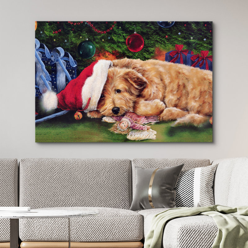 «Christmas Holiday Celebration Merry», reproduction sur toile tendue, L 36 po x H 24 po