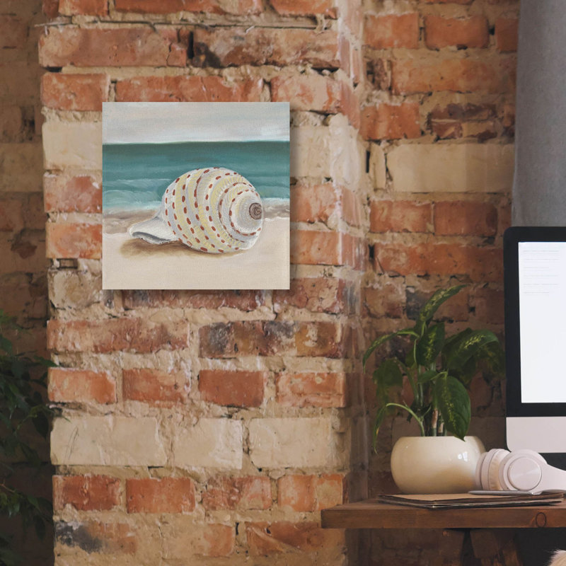 'She Sells Seashells 2' by Alicia Ludwig Canvas Wall Art, 12" H x 12" W x 0.75" D