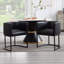 Chaise rembourrée en similicuir avec accoudoirs-1349986817-1349986820