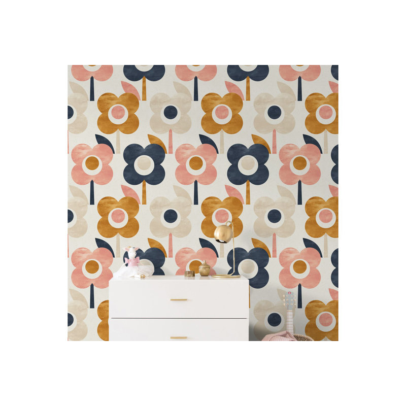 Ananda Scandinavianful Flowers Wallpaper, 250 x 250cm