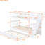 Lit superposé blanc Twintwin avec lit gigogne et structure stable Hardy Build-459669717