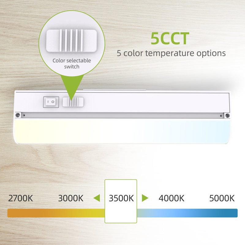 36-Inch Matte White LED Under Cabinet Light