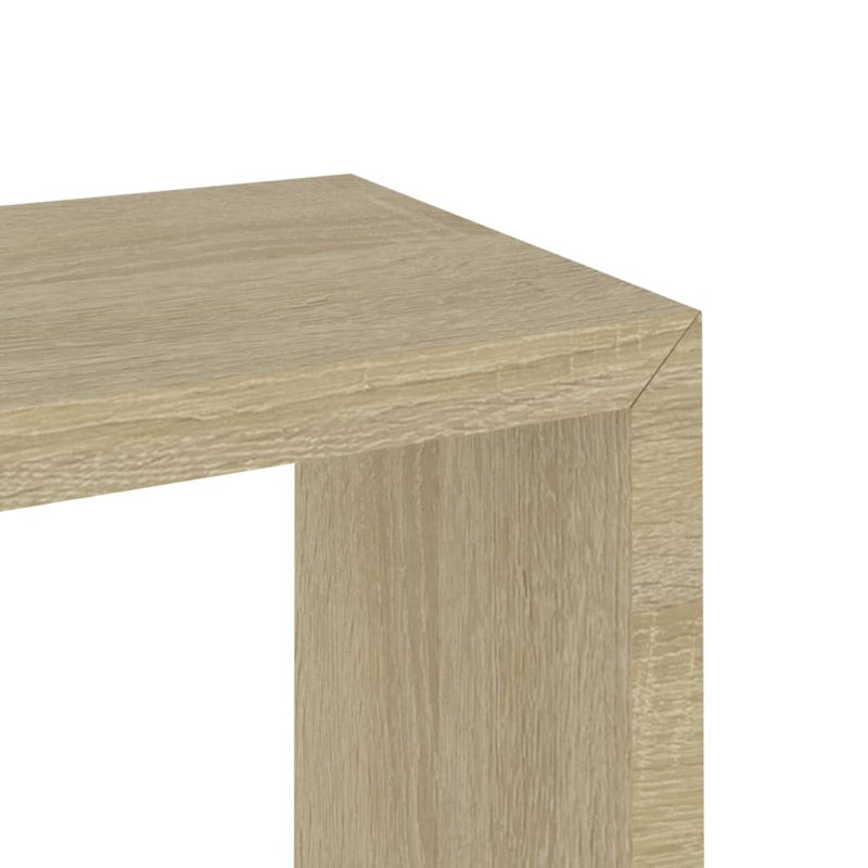 Gracelin 3 Piece Square Floating Shelf, Sonoma Oak