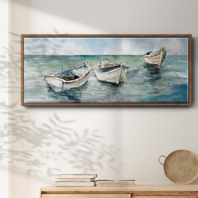 Caught at Low Tide II- Framed Canvas