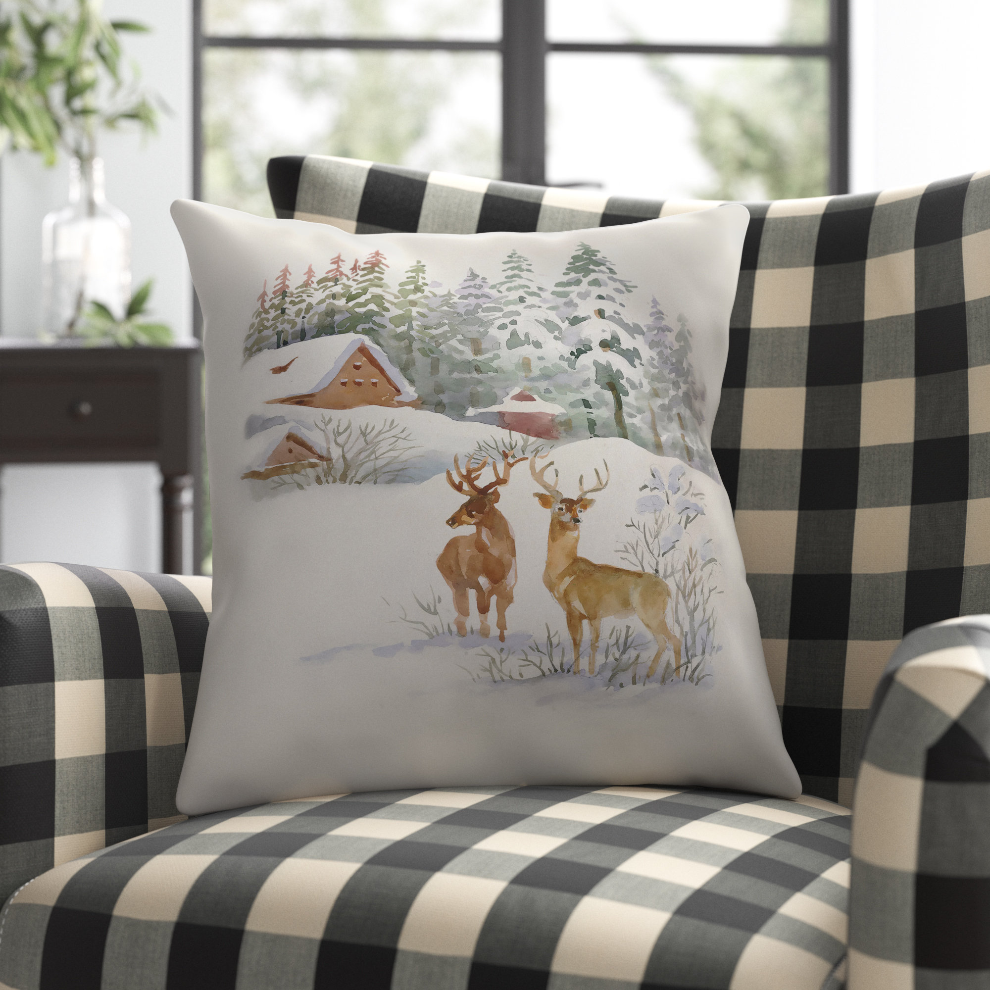 Deer accent shop pillows