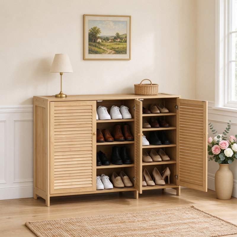 18 Pair Shoe Storage Cabinet