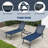 Outdoor Metal Chaise Lounge with Table-656384991