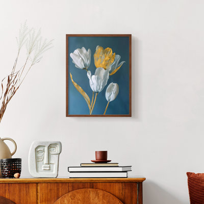 Série FLORAL CIX - reproduction encadrée de qualité supérieure - prête à être accrochée - aucun clou requis