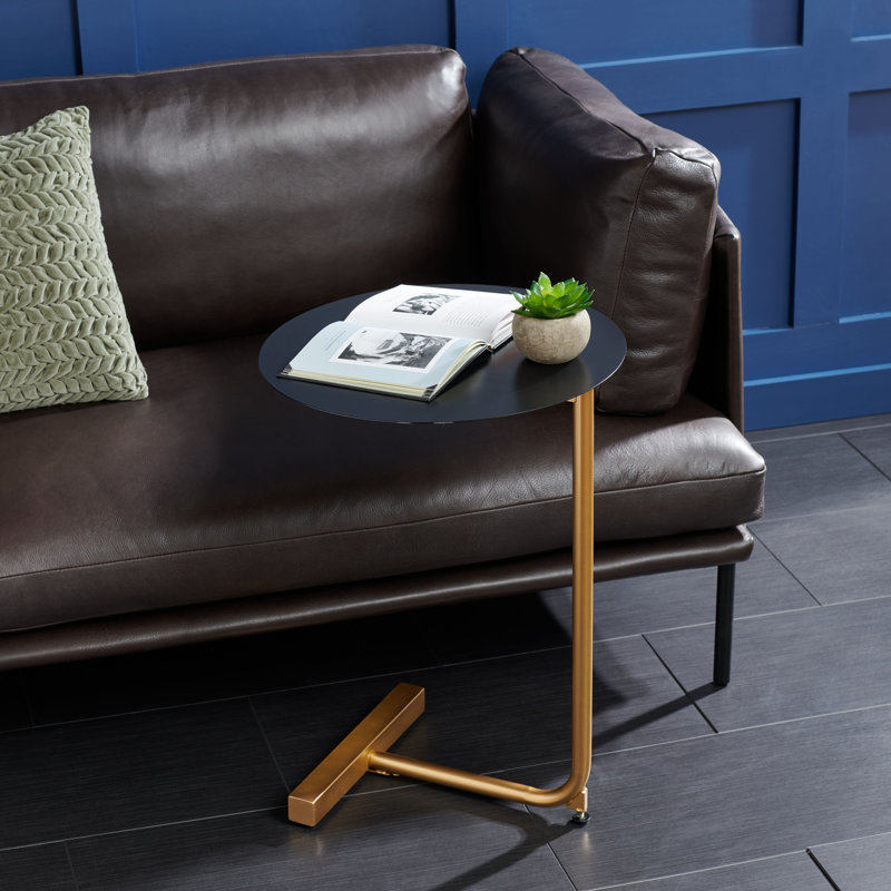 Litch Iron Top End Table, Black