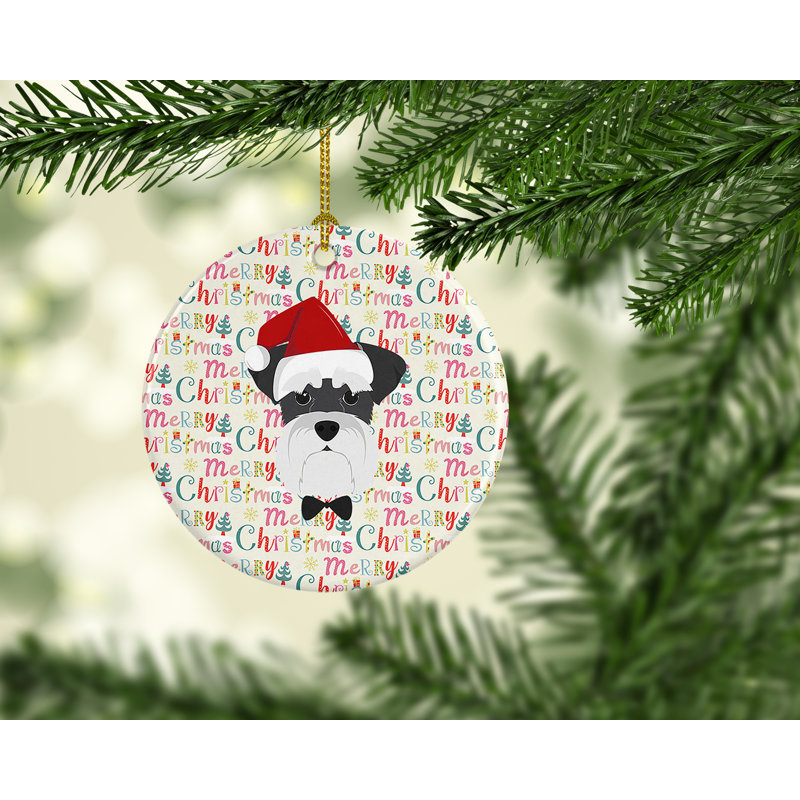 Ornement suspendu Schnauzer Merry Christmas
