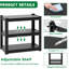 Support d'aquarium en métal de 40 à 50 gallons, conception réglable à 3 niveaux, cadre en acier, résistant à la rouille et imperméable, hauteur de tablette réglable, convient pour un bureau à domicile, pieds avec coussinets de protection, réservoir de poisson