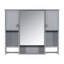 Armoire de salle de bain moderne avec miroir et barre à serviettes pour un rangement efficace
