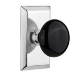 Studio Plate with Black Porcelain Door Knob