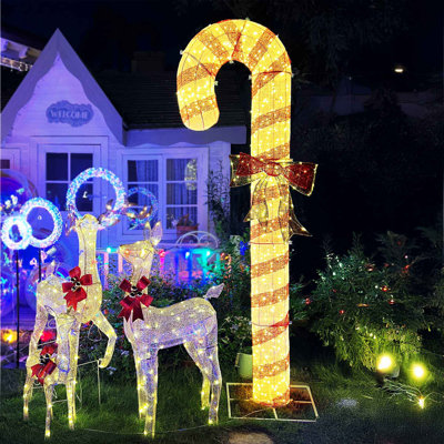 8 pi de lumières de Noël pré-éclairées 660LED avec lumières 3D