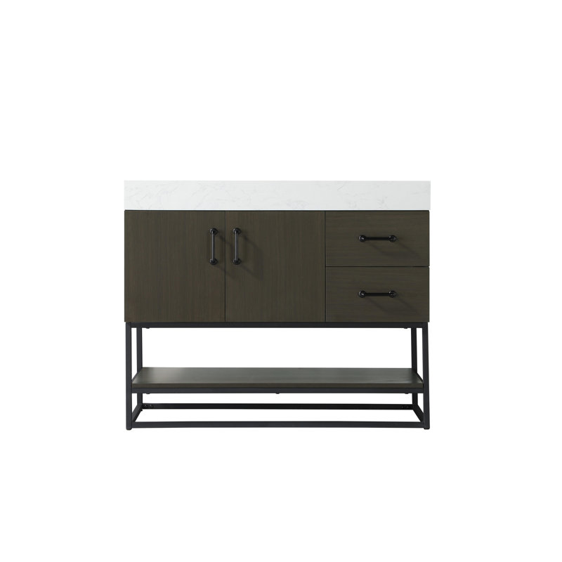 Meuble-lavabo simple 42 po, Brun moka