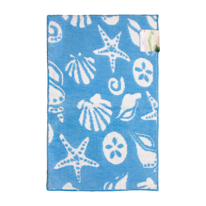 Tapis pour salle de bain Karinthia, L 24 po x L 40 po, Bleu