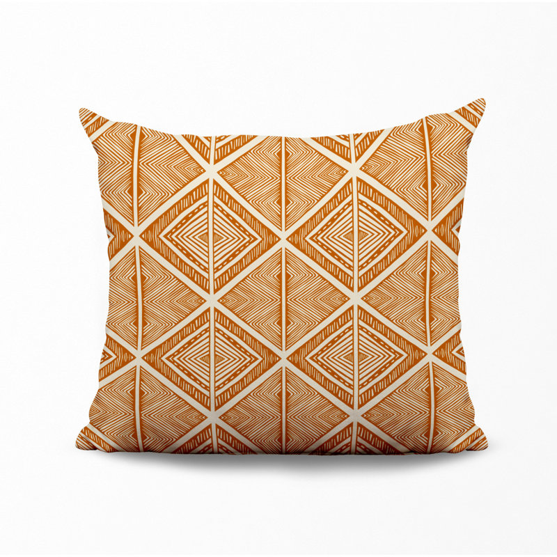 Housse et insert de coussin décoratif en polyester, L 19 po x H 19 po, Orange