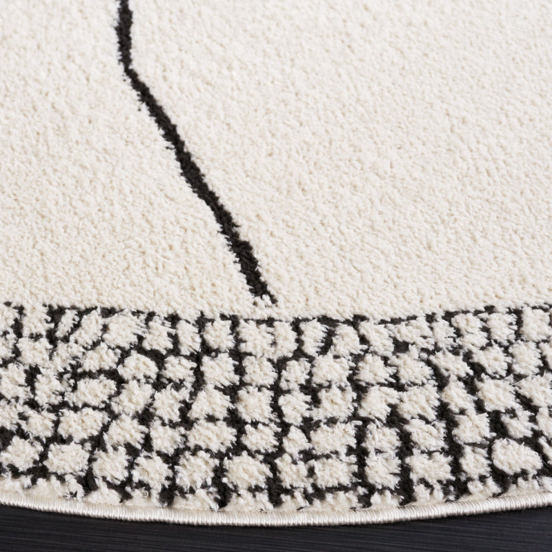 Melody Performance Geometric Rug, Round 6'7"