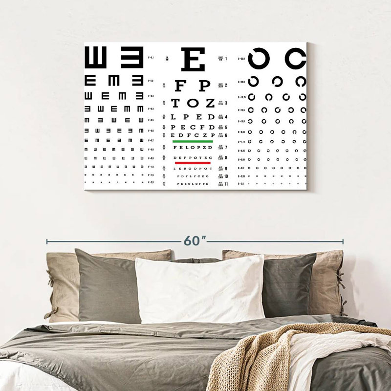 Alcaraz Vision Test Charts, 30" H x 45" W