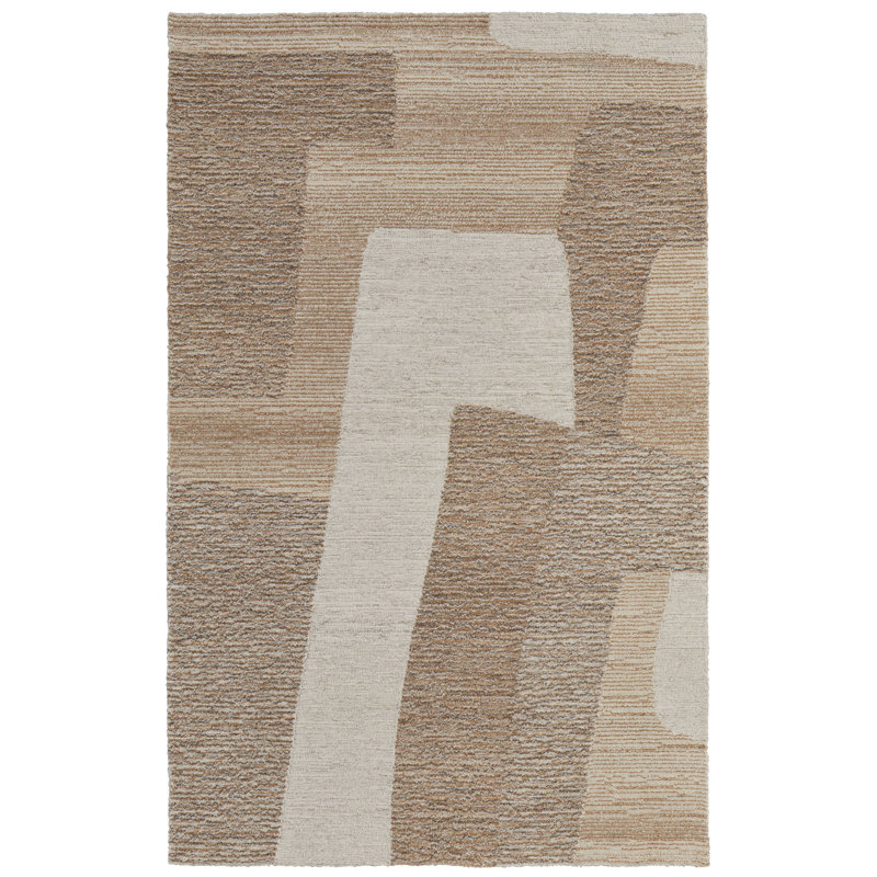 Jennae Performance Hand Tufted Wool Abstract Indoor Rug, Rectangle 9' x 12'