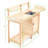Outdoor Garden Potting Table With Sink, Multifunctional Workbench For Planting, Sliding Tabletop, Removable Tray, Storage Cabinet, Bottom Shelf, Hooks, Solid Wood Bench Work And Organization,