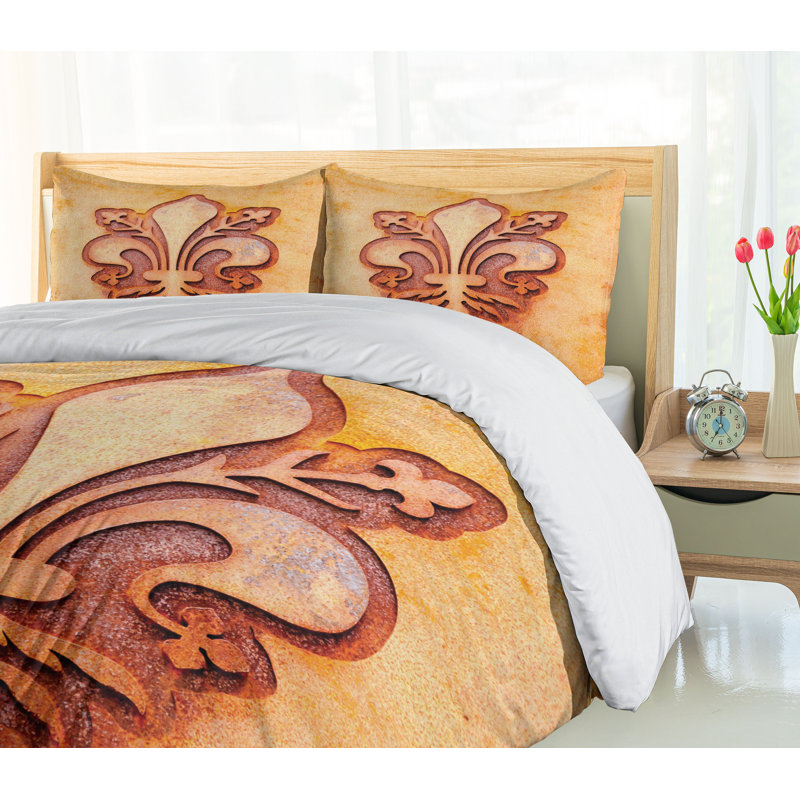 French Country Polyester Duvet Cover, Queen Duvet Cover + 2 Standard Shams