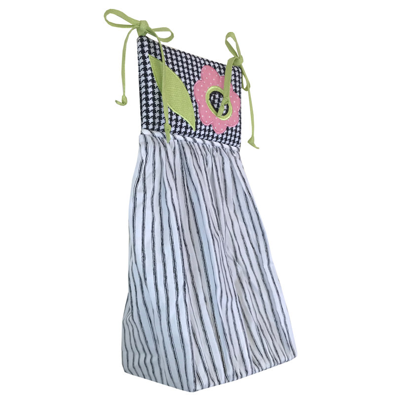 Derr Floral 100% Cotton Striped Crib Diaper Stacker