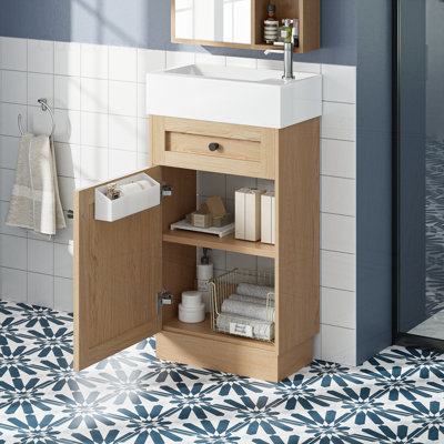 18.5" Bathroom Vanity with Reversible Resin Sink