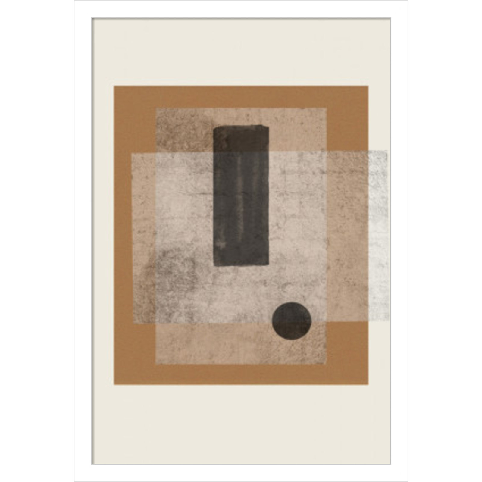 Riverwalk "Composition III" Print, 21" H x 15" W, White
