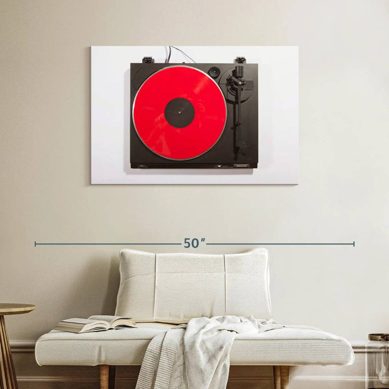 Tourne-disque rouge vif Abarca, H 26 po x l 39 po