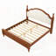 Lit plateforme en bois avec tête de lit tapissier-128949107-128949105