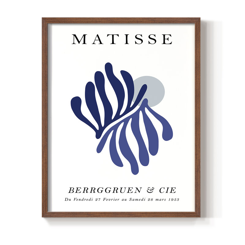 Matisse CCXCVI, reproduction encadrée - bois massif, H 20 po x l 16 po, Brun