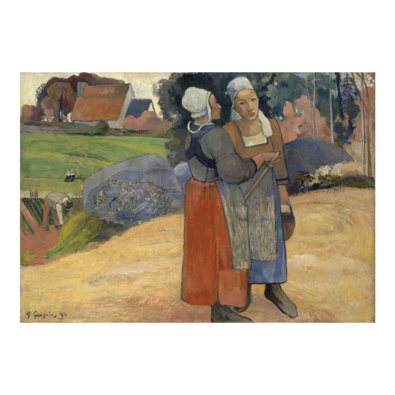 Paysanes bretonnes par Paul Gauguin - Estampe numérique, H 16 po x l 20 po