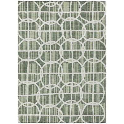 Machine Washable Indoor/Outdoor Chantille ACN2769 Geometric Rug