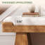 Banc de chambre rembourré 55 po avec pieds en bois massif
