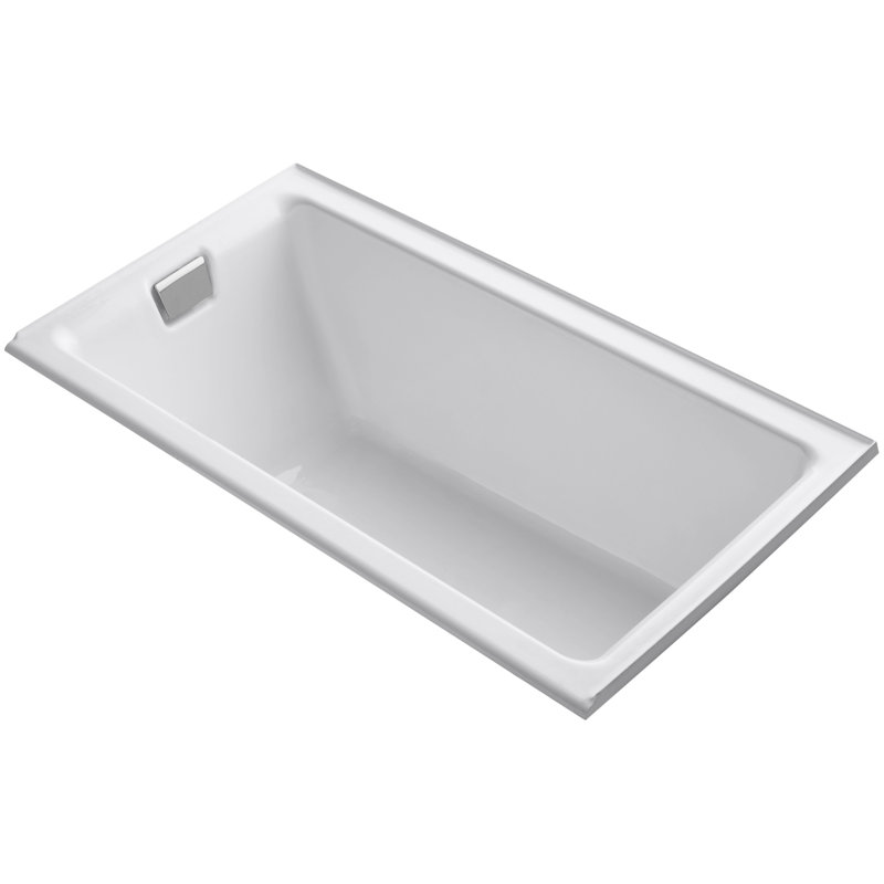 Baignoire de trempage en alcôve 66 po x 36 po Tea-for-Two, Blanc, Gauche