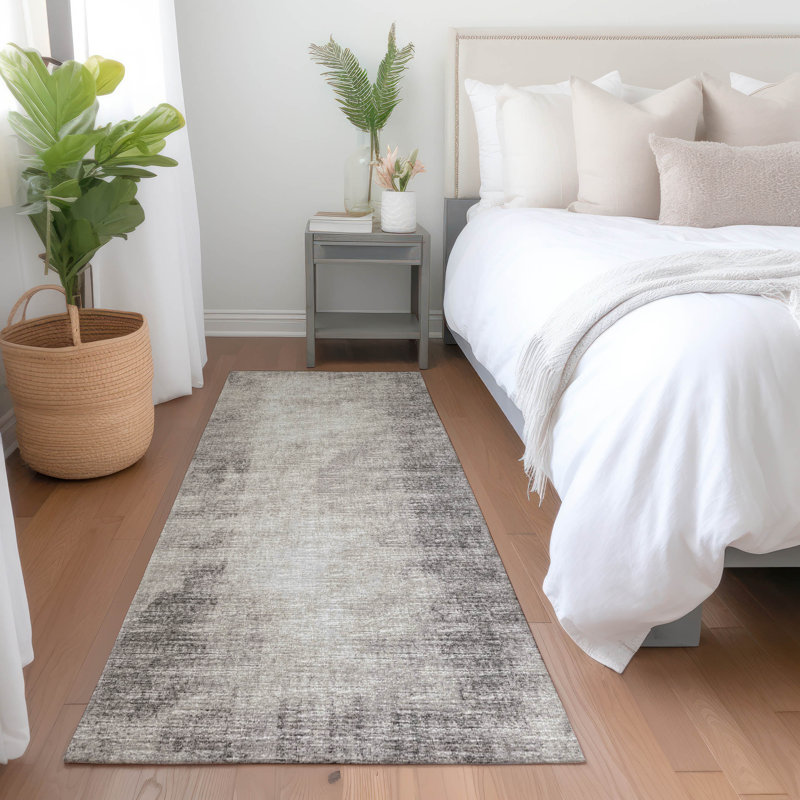 Premium Machine Washable Mayfield Mocha Rug, Runner 2'3" x 7'6"