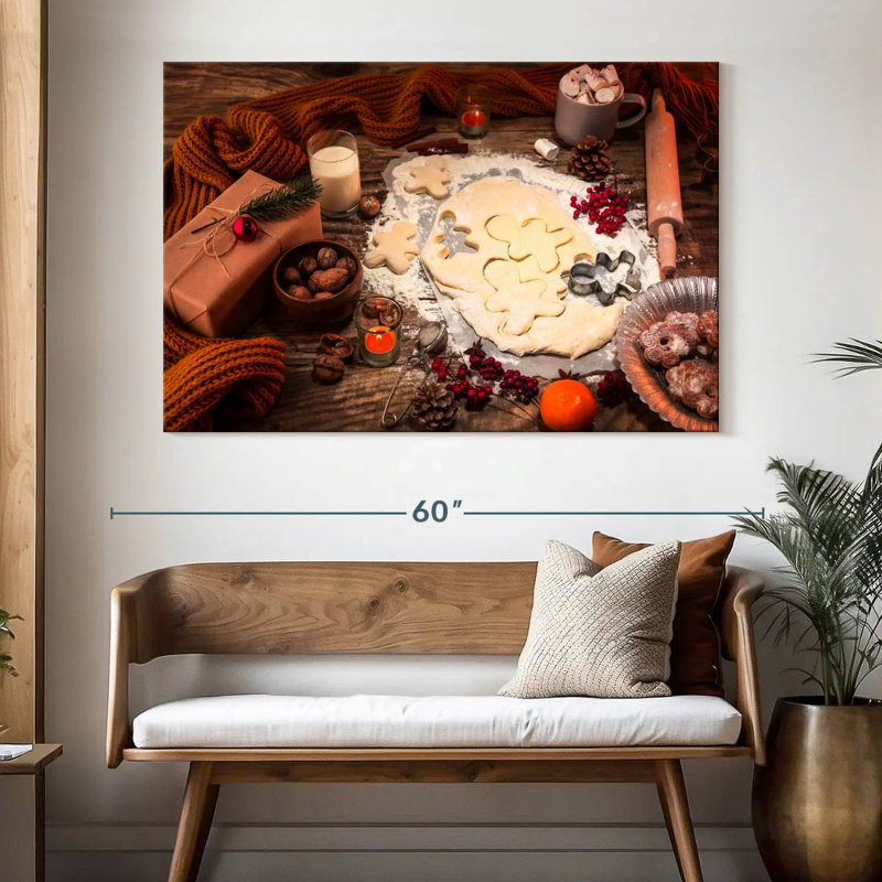 Senne Baking Gingerbread Men, 34" H x 51" W