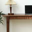 Walnut Narrow Strip Depth 15.74-inch Writing Desk-1910475308