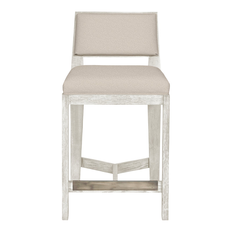 Scoville By Thom Filicia Upholstered Counter Stool with Solid Wood Frame, Casablanca, Vapeur Nadia